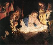 HONTHORST, Gerrit van Adoration of the Shepherds  sf china oil painting reproduction